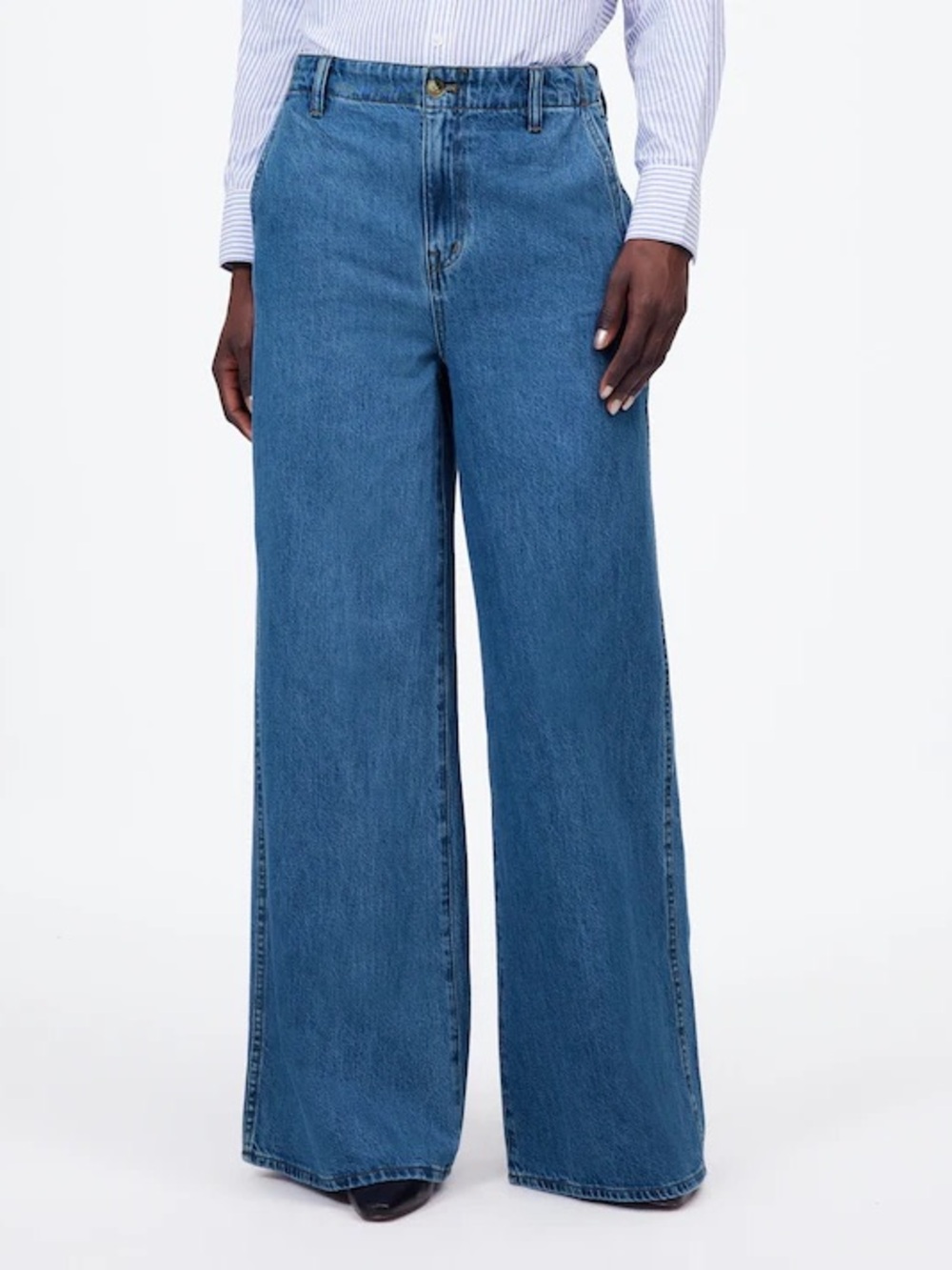 MADEWELL Wide Sweep Denim Trousers in Java Wash